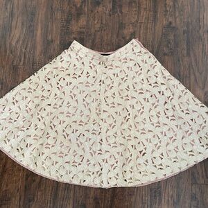 AnnTaylor Circle mid length skirt lace size 8